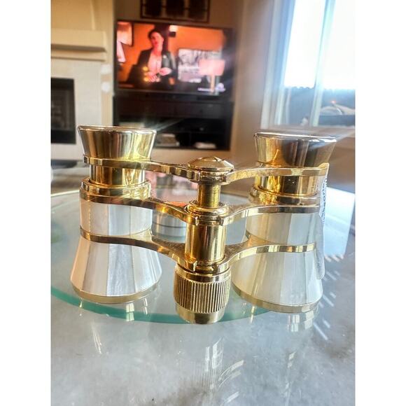 Vintage Tasco Opera Glasses 3x23 – Gold & Pearl Finish Theater Binocular - Picture 4 of 6